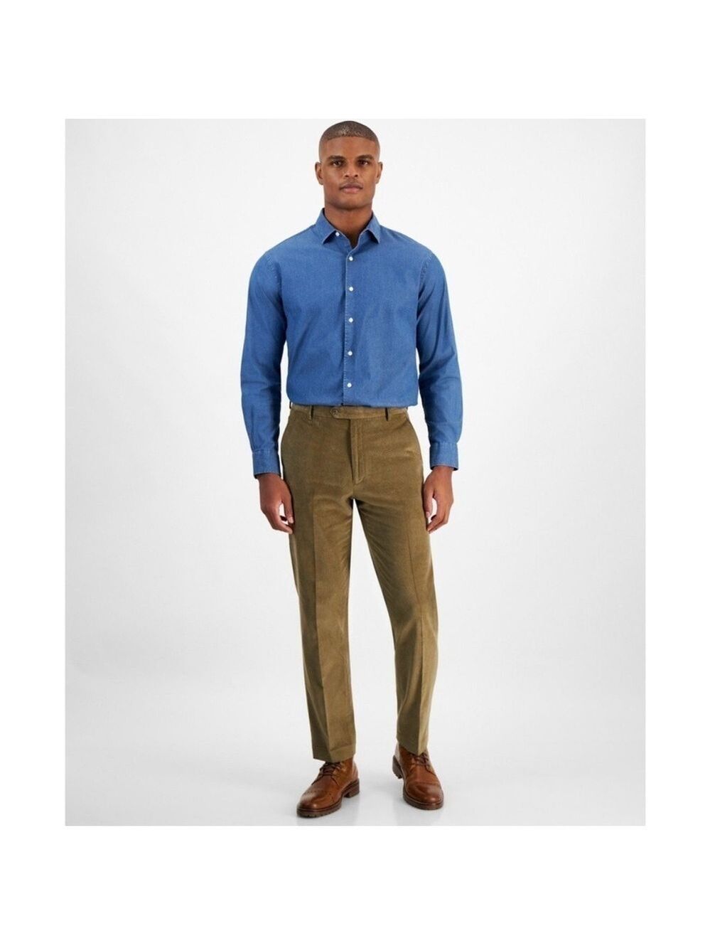 Tommy Hilfiger Drew Men's Classic Fit Taupe Corduroy Cotton Pants - NWT